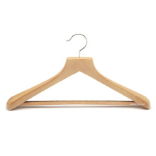 Natural Square Non-slip Cross Bar Curved Body Flat Head Wooden Craft Extra Large Coat and Jacket Luxury Hanger